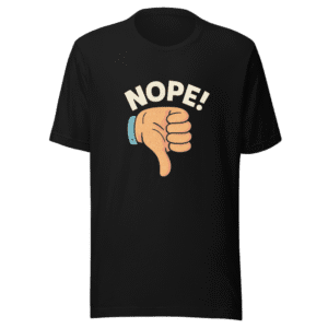 Nope! Positivity Club Trendy Graphic Tee