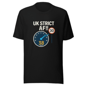 38 in a 30 UK Strict AF Viral Tee