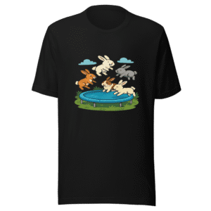 Bunnies Jumping Trampoline Viral Tweet T-Shirt