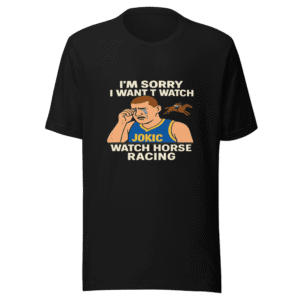 Jokic Horse Racing Tears Meme T-Shirt