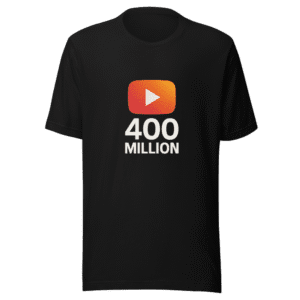 400 Million Subscribers Play Button T-Shirt
