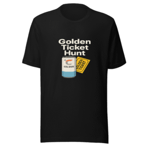 Celsius Golden Ticket Energy Drink T-Shirt