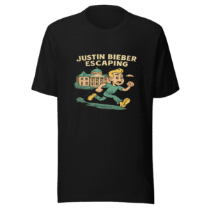 Justin Bieber Escape Funny Conspiracy T-Shirt