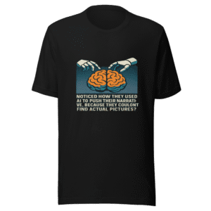 AI Narrative T-Shirt Viral Conspiracy Design