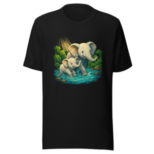 Baby Elephant River Crossing Viral Tee