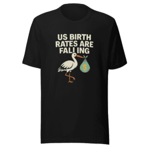 US Birth Rate Concerns Trendy Graphic Tee