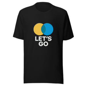 Let's Go Yellow Blue Trending Support Tee