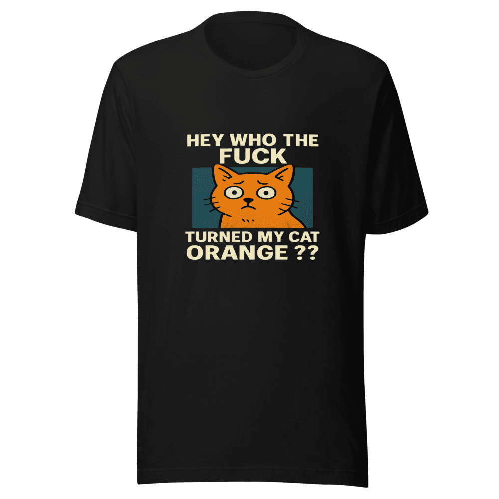 Who Turned My Cat Orange T-Shirt Viral Tee