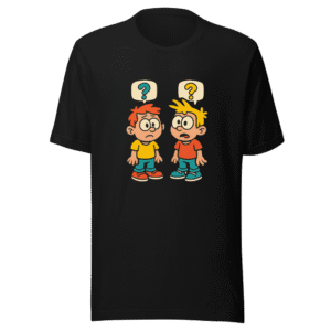Confused Character Design T-Shirt Viral Nostalgia