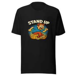 Cartoon Stand Up Viral Meme T-Shirt