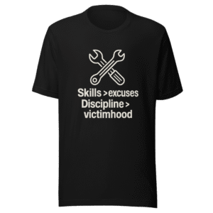 Skills Over Excuses Viral Mens T-Shirt