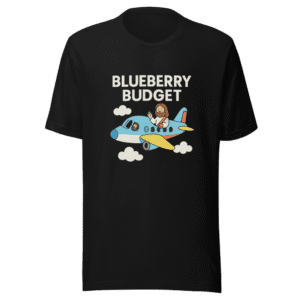Blueberry Budget Work Trip T-Shirt Viral Tweet