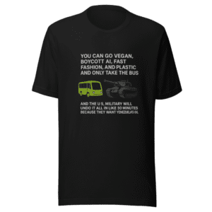 Vegan Bus US Military T-Shirt