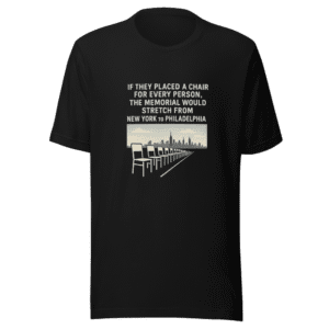 Memorial Chairs Distance T-Shirt Viral Statement Tee