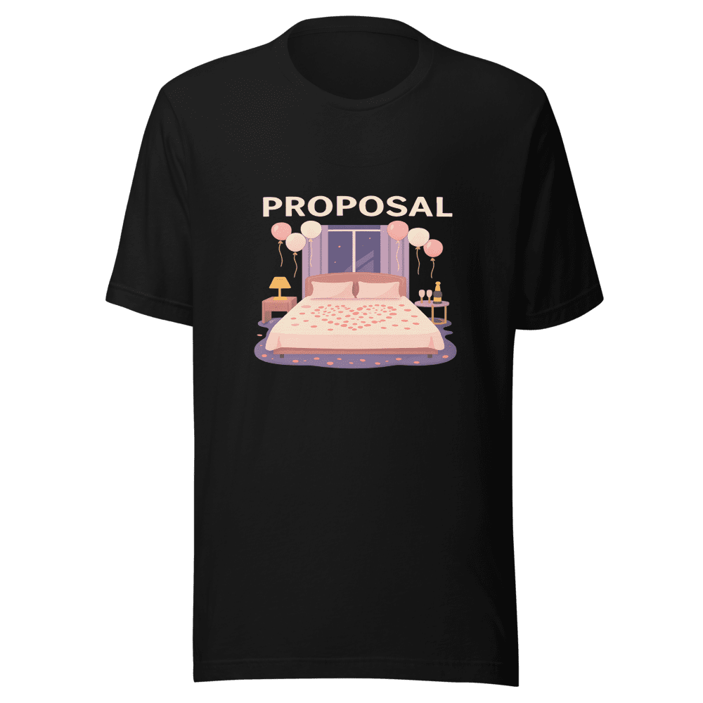 Girlfriend Proposal Hotel Room Decor T-Shirt