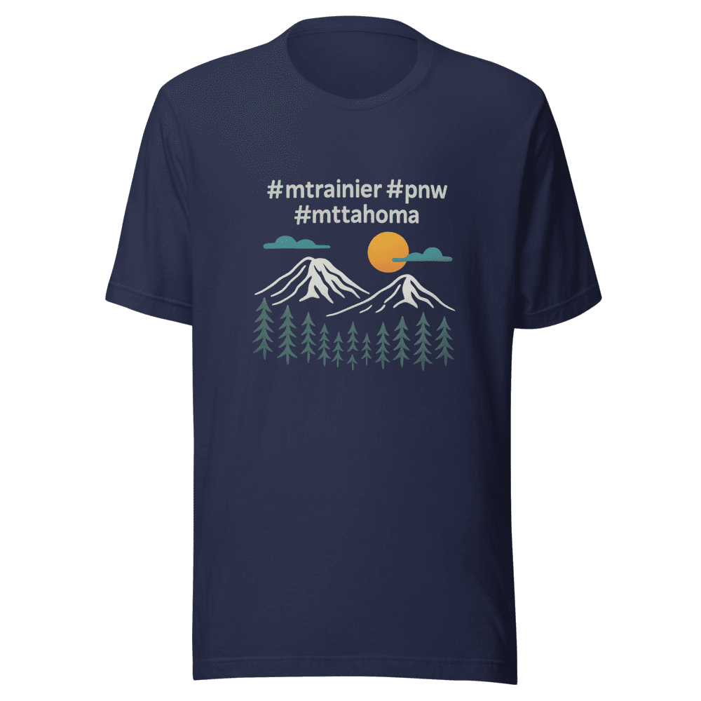Mt Rainier Mt Tahoma PNW T-Shirt - Image 2