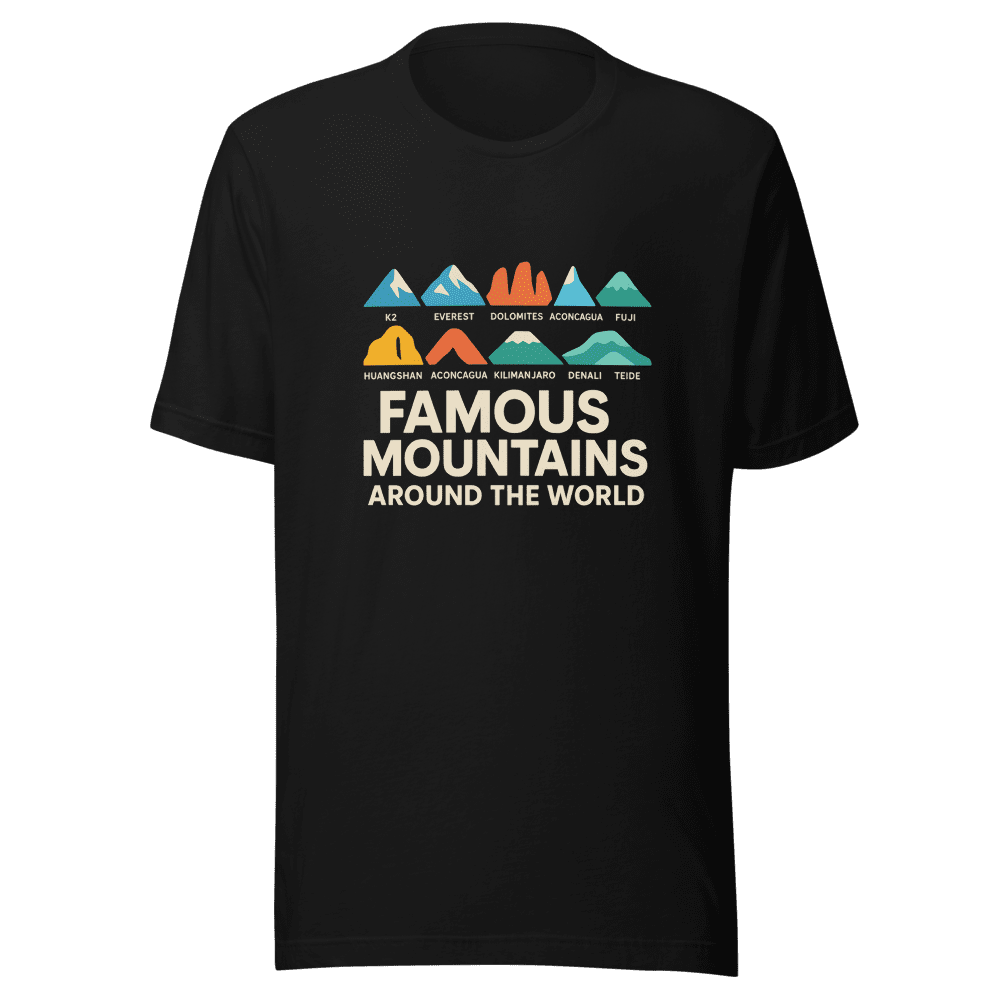 Famous Mountains Around the World Viral T-Shirt