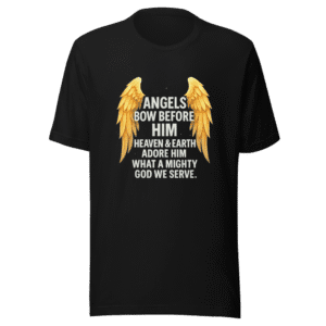 Angels Bow Before Him Viral God T-Shirt