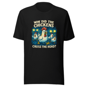 Chicken Crossing Meme T-Shirt Viral Internet Funny
