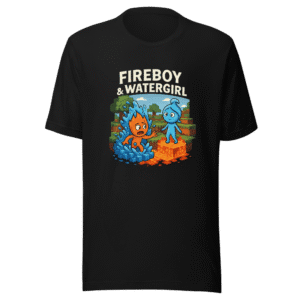 Fireboy Watergirl Minecraft Logic Funny Gamer Tee