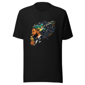 Ryan Coogler Oscar Blues Guitar Hair Braid T-Shirt