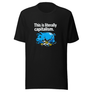 Literally Capitalism Viral Tee Economic Critique Shirt
