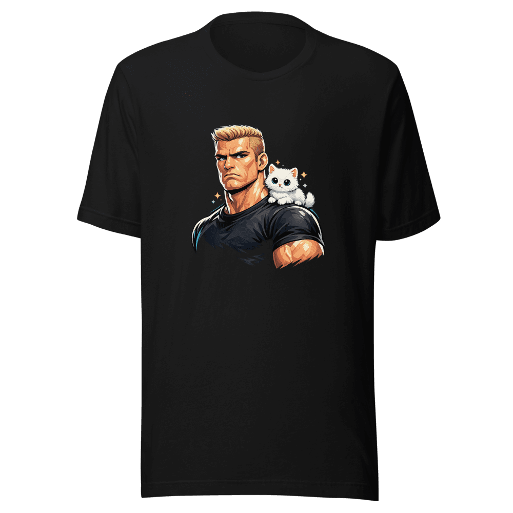 Gigachad Tiny Cat Meme T-Shirt | Wholesome Ok Thx