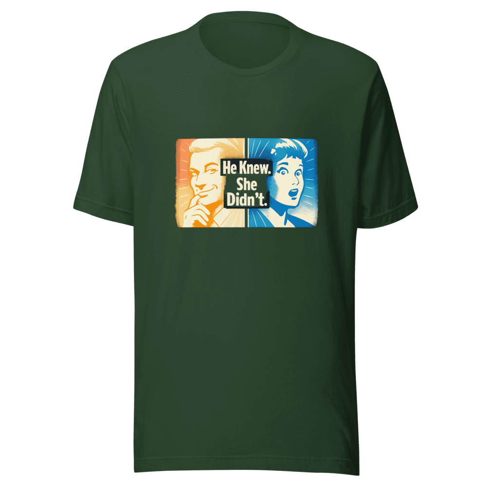 He Knew She Didn't Vintage Retro Aesthetic T-Shirt - Image 7