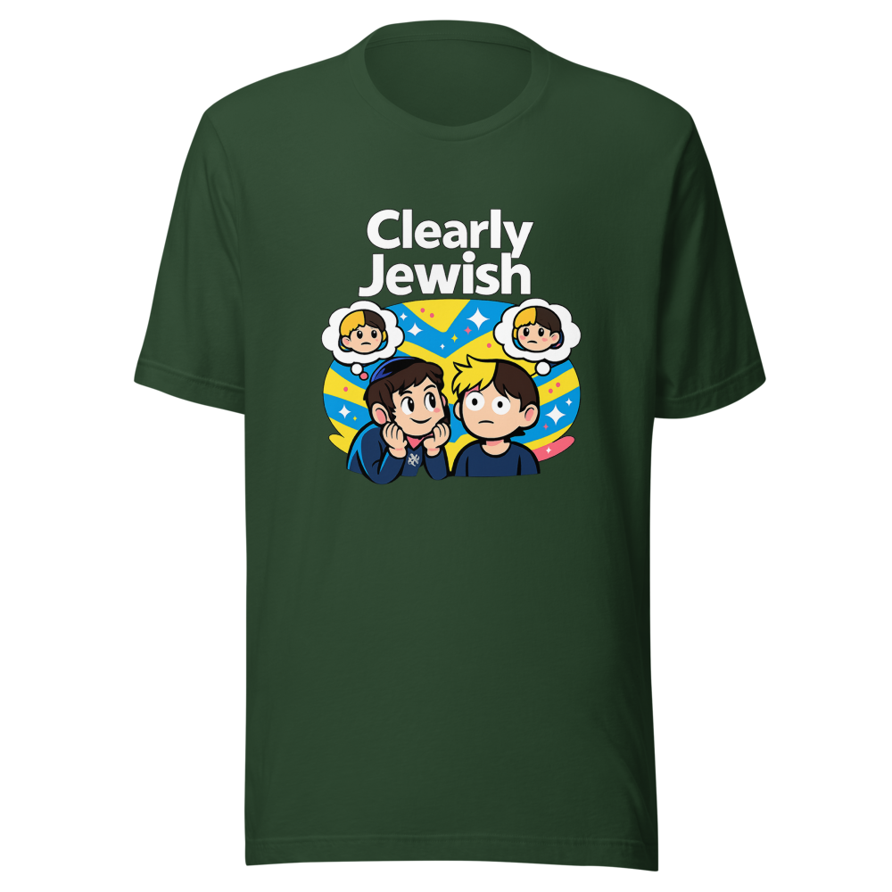 Clearly Jewish Funny Meme T-Shirt - Image 7