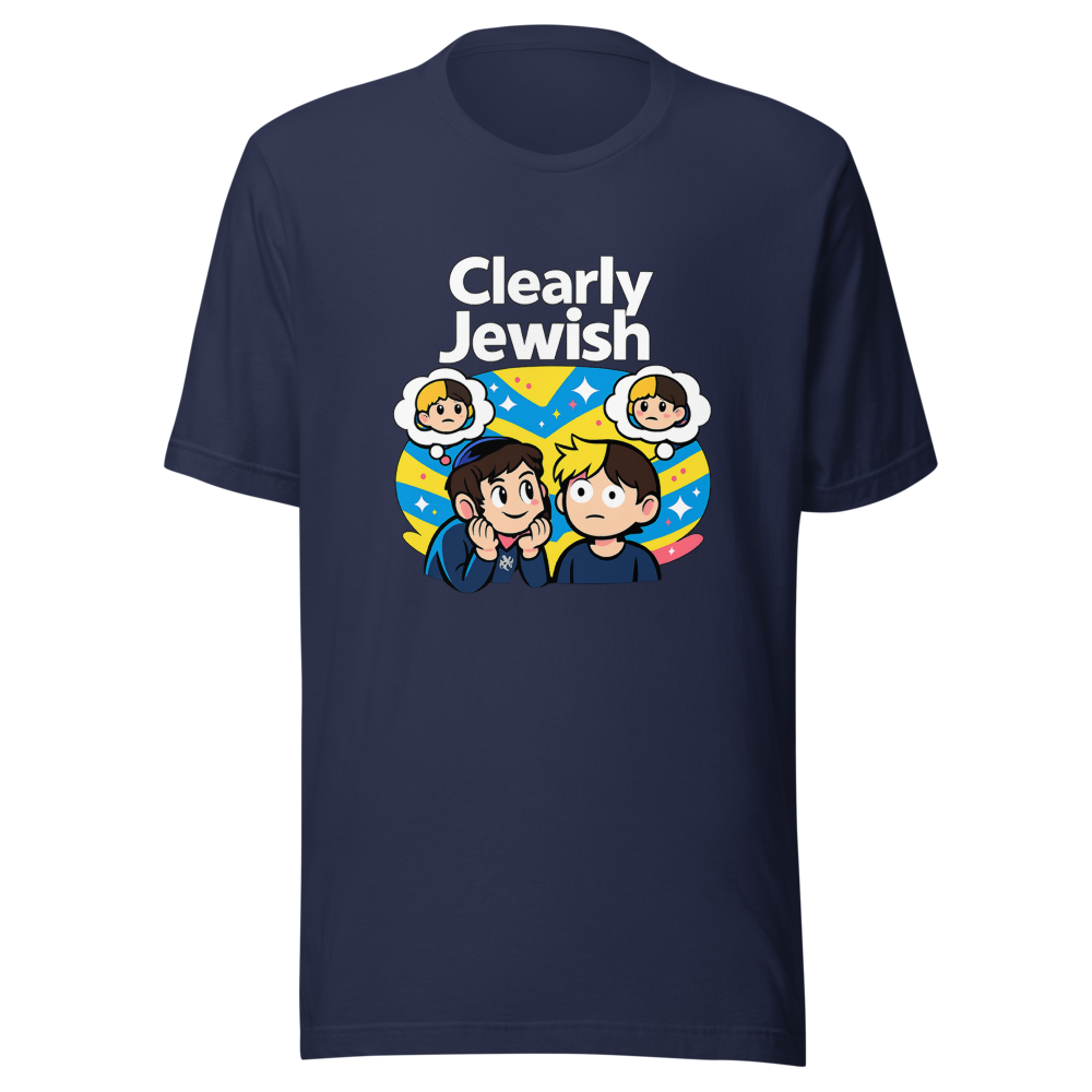 Clearly Jewish Funny Meme T-Shirt - Image 4