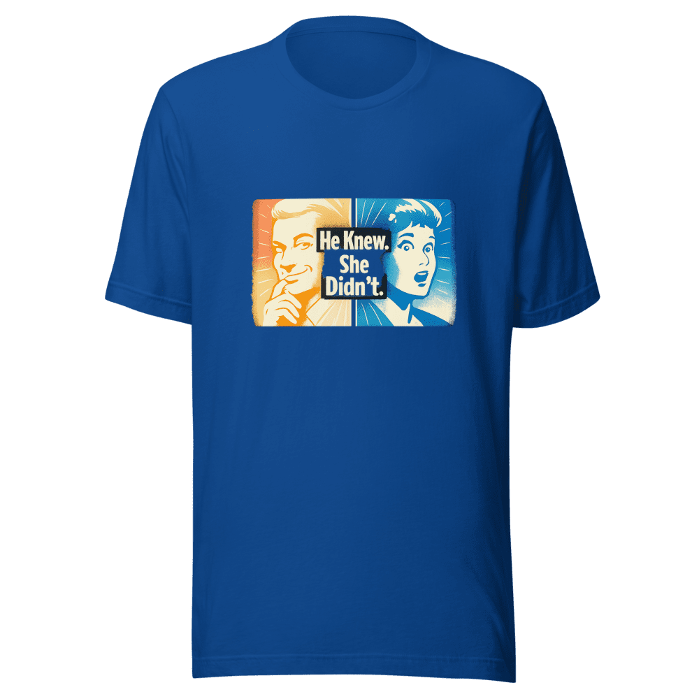He Knew She Didn't Vintage Retro Aesthetic T-Shirt - Image 8