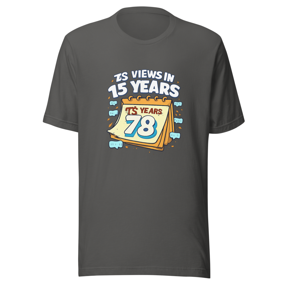 15 Years 78 Views Viral Meme T-Shirt - Image 11