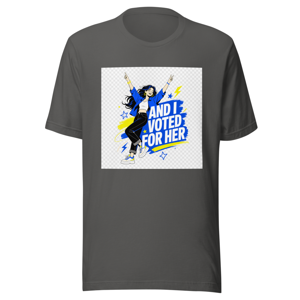 And I Voted For Her Dancing Woman Tee - Image 11
