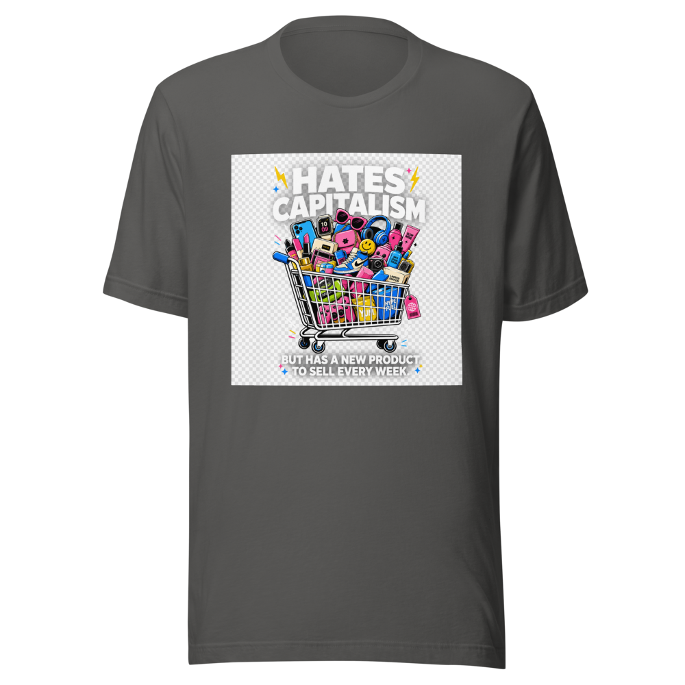 Hates Capitalism New Product Every Week Tee - Image 11