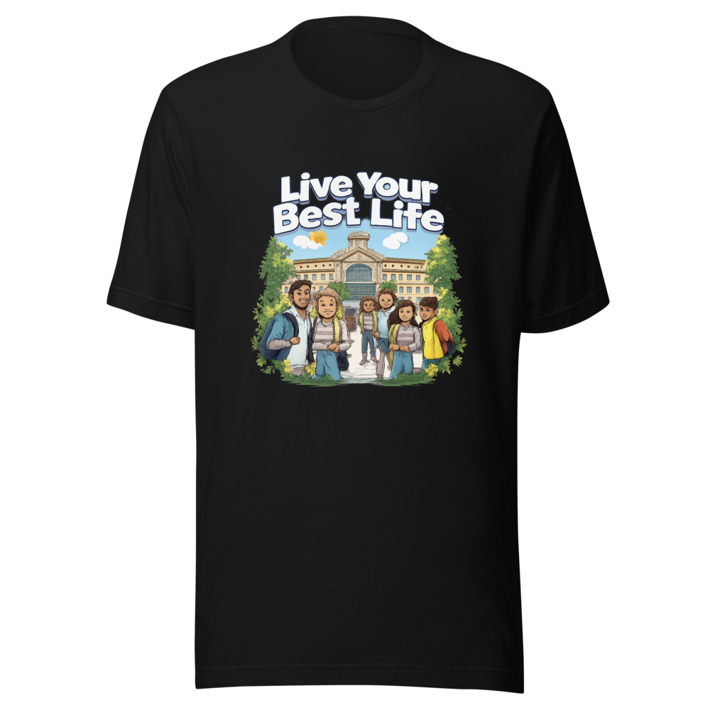 Live Your Best Life Community College Vibes Tee - Image 2