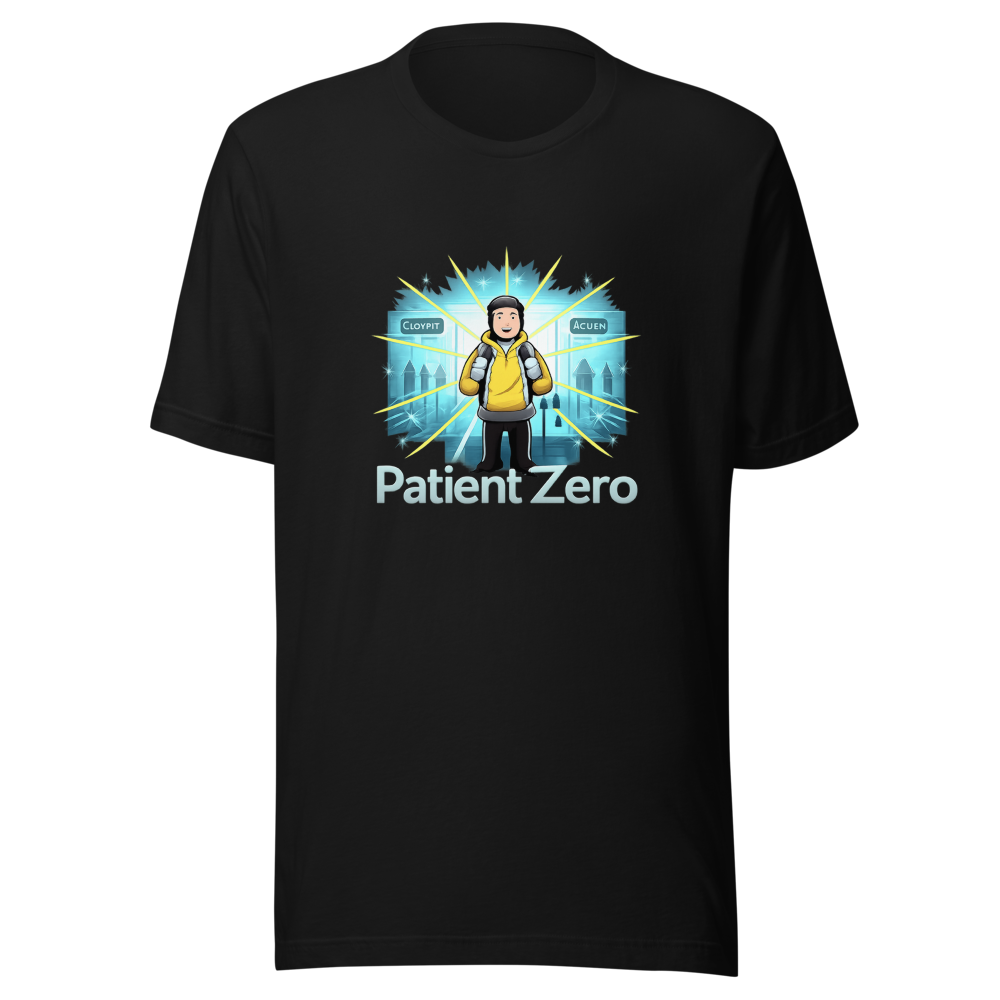 Viral Patient Zero Airport Meme T-Shirt - Image 2