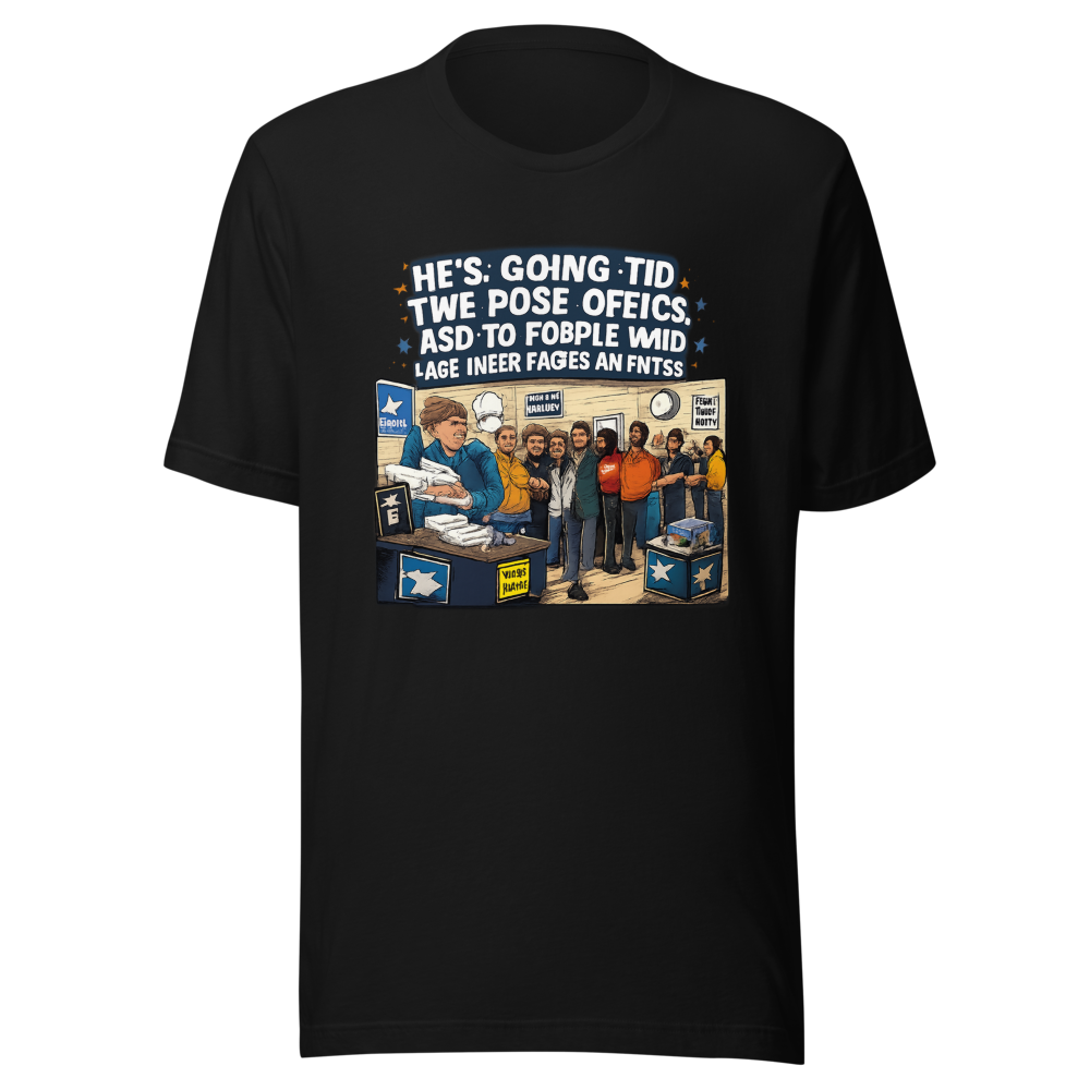 Post Office Line Meme T-Shirt - Image 2