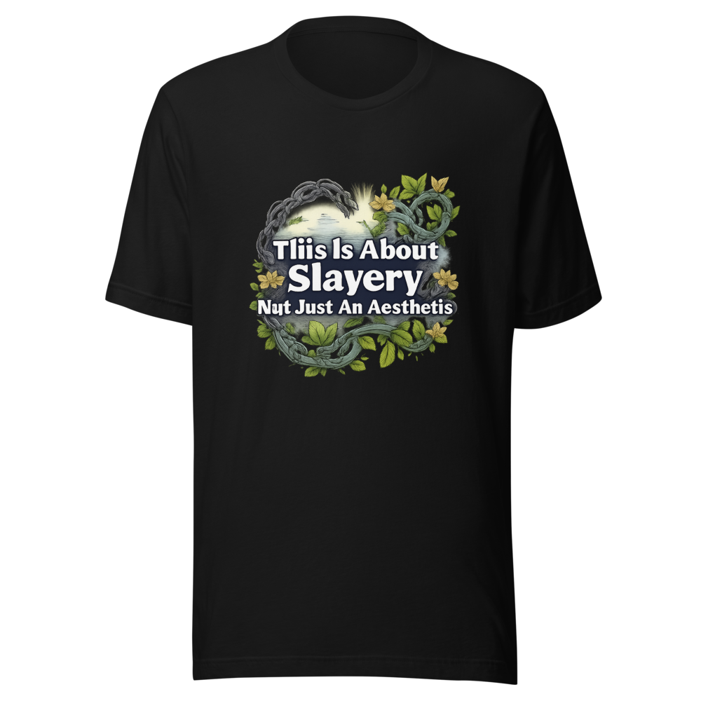 Slavery Not Aesthetic Quote Tee - Image 2
