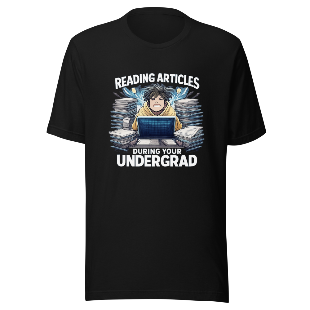 Undergrad Reading Life Funny College Student T-Shirt - Image 2