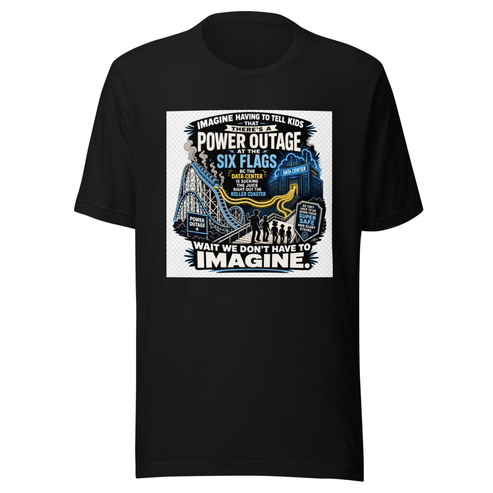 Data Center Power Outage Six Flags Tee - Image 2