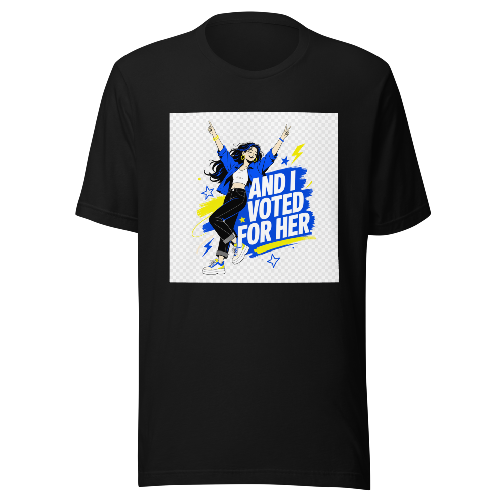 And I Voted For Her Dancing Woman Tee - Image 2