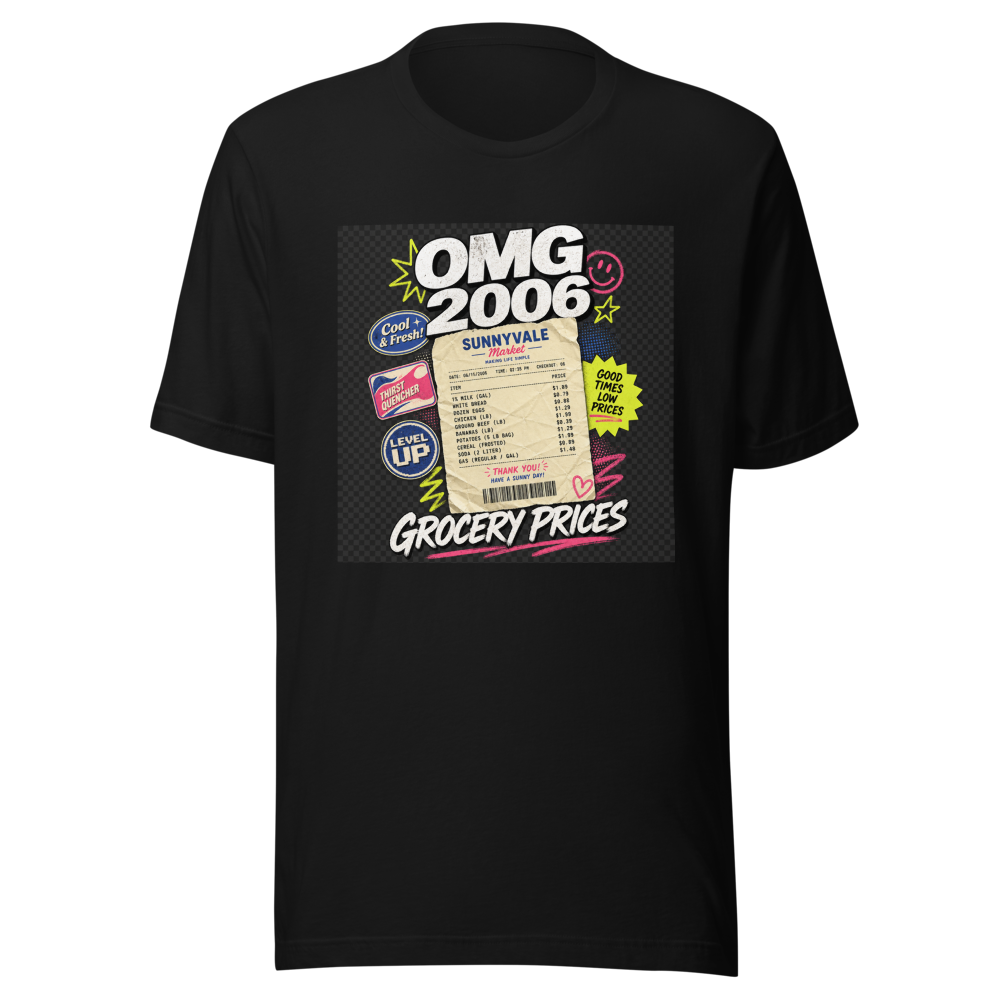 OMG Grocery Receipt 2006 T-Shirt - Image 2