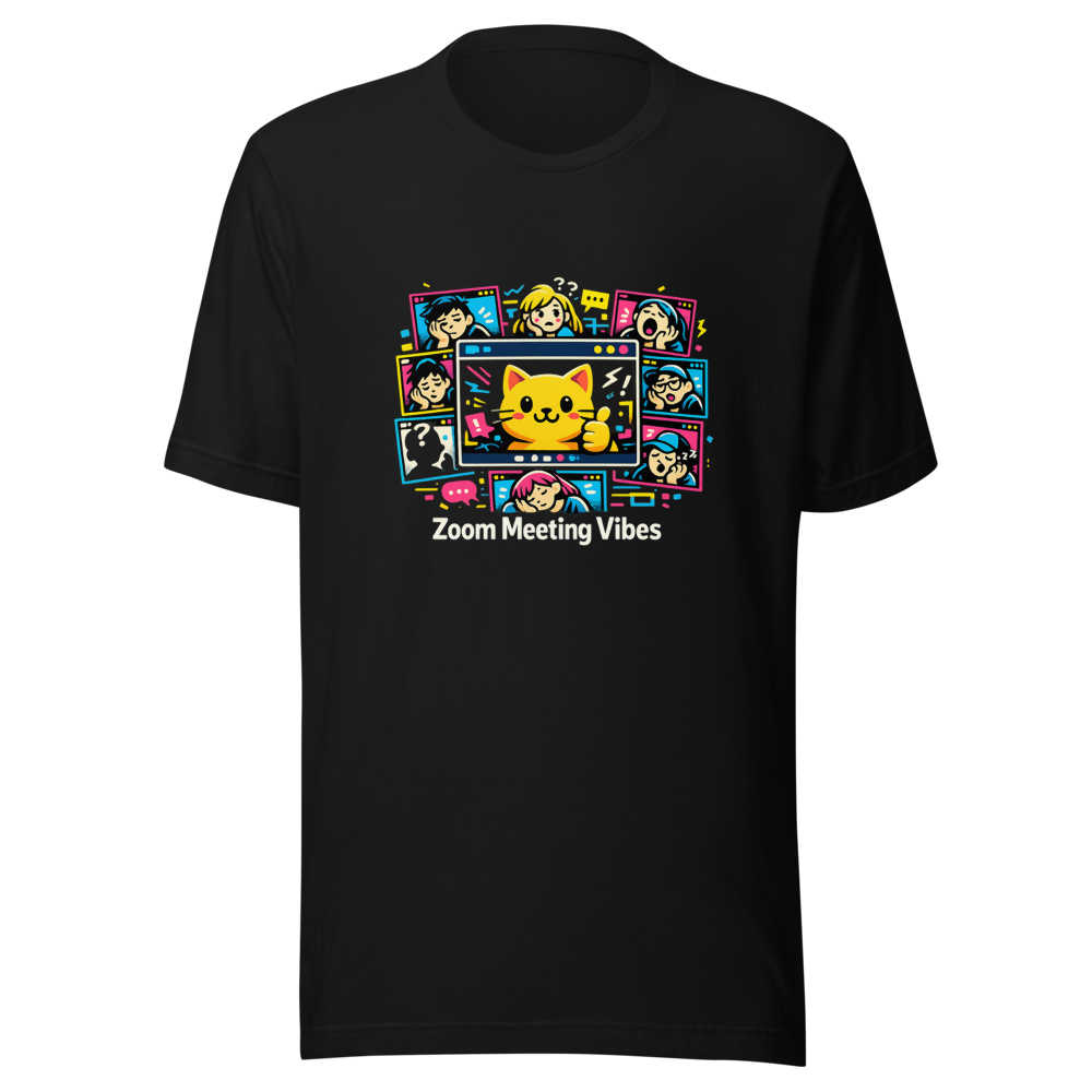 Zoom Meeting Vibes Funny Meme T-Shirt - Image 2
