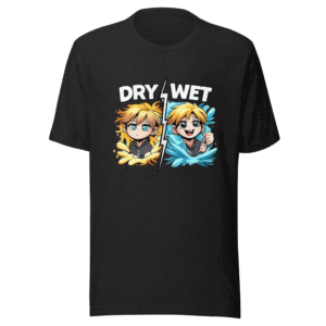 Dry vs Wet Shower Vibes Funny Graphic T-Shirt