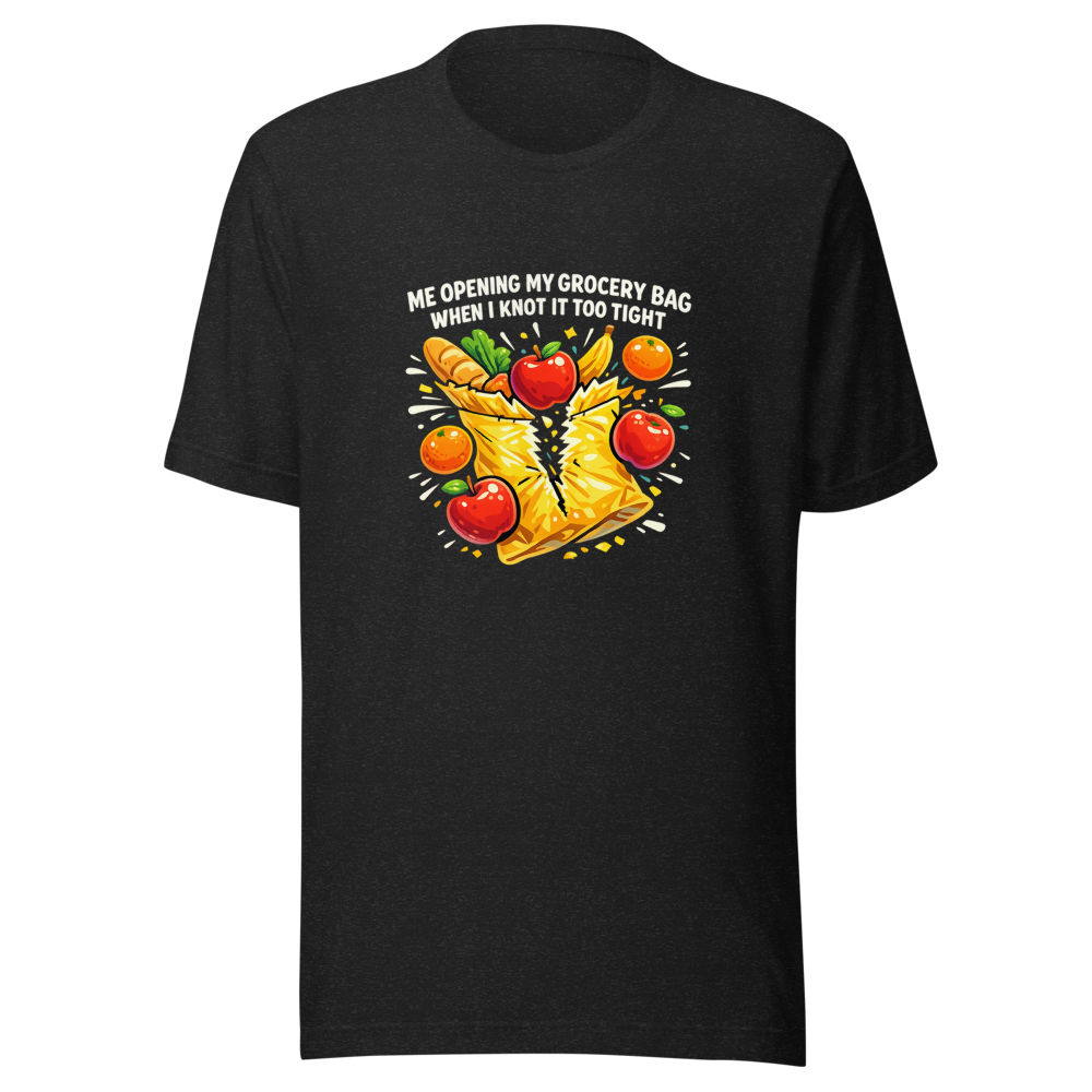 Grocery Bag Burst Funny Meme T-Shirt