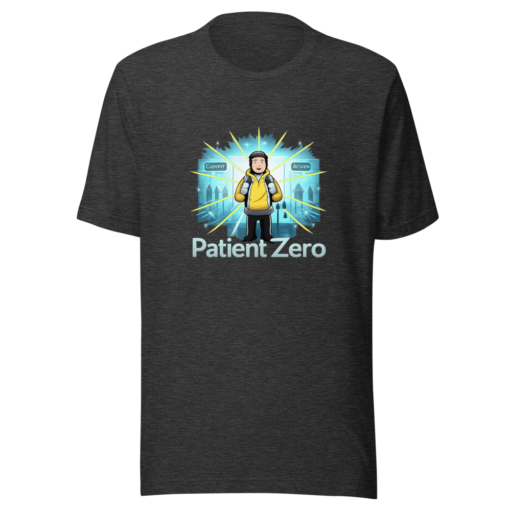 Viral Patient Zero Airport Meme T-Shirt - Image 9
