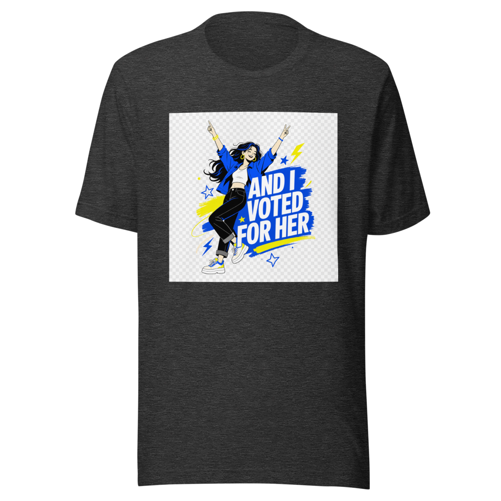 And I Voted For Her Dancing Woman Tee - Image 9