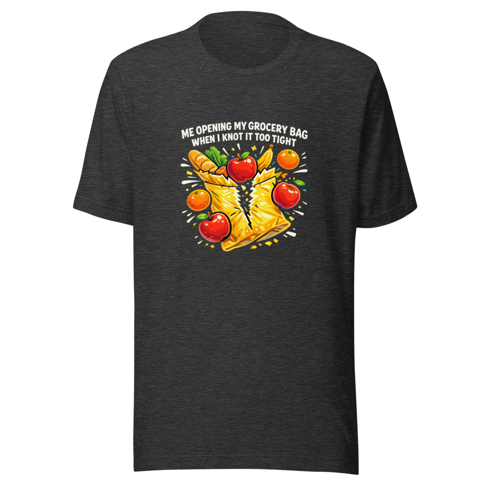 Grocery Bag Burst Funny Meme T-Shirt - Image 9