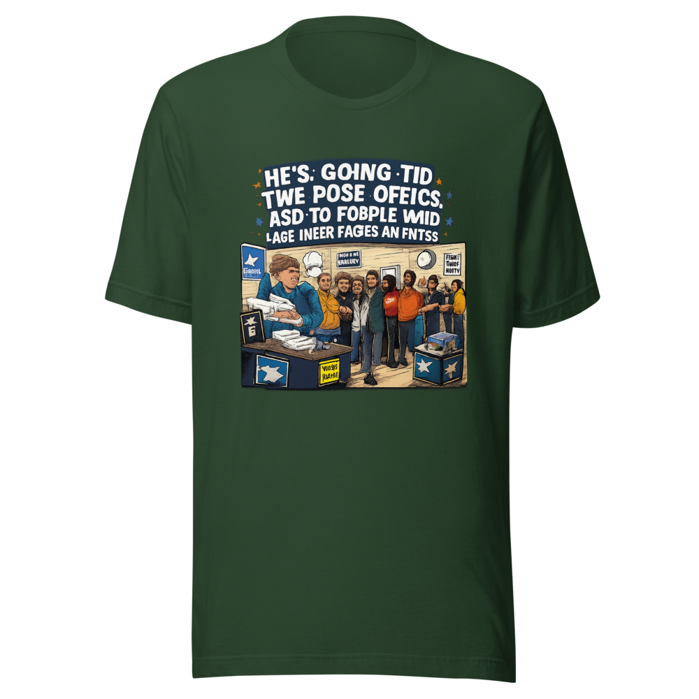 Post Office Line Meme T-Shirt - Image 7