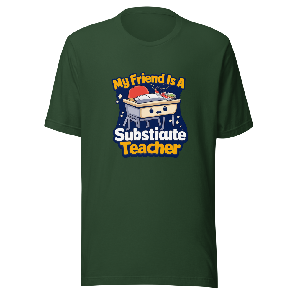 Substitute Teacher Vibes Funny Quote T-Shirt - Image 7
